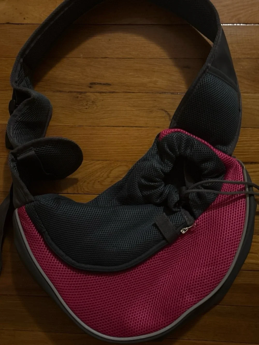 Yudodo Pet Dog Sling carrier bag - Pink & Gray. Used, in excellent condition.